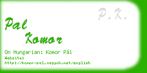 pal komor business card